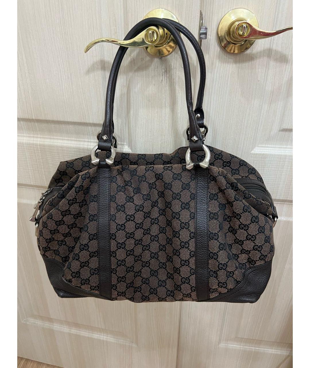 GUCCI Коричневая сумка с короткими ручками, фото 5