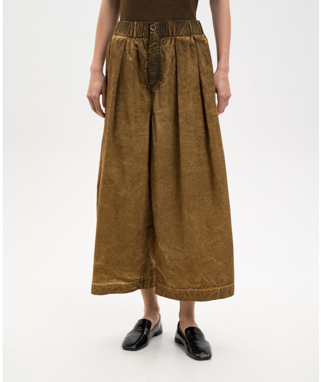 UMA WANG Коричневые хлопковые кюлоты, фото 3