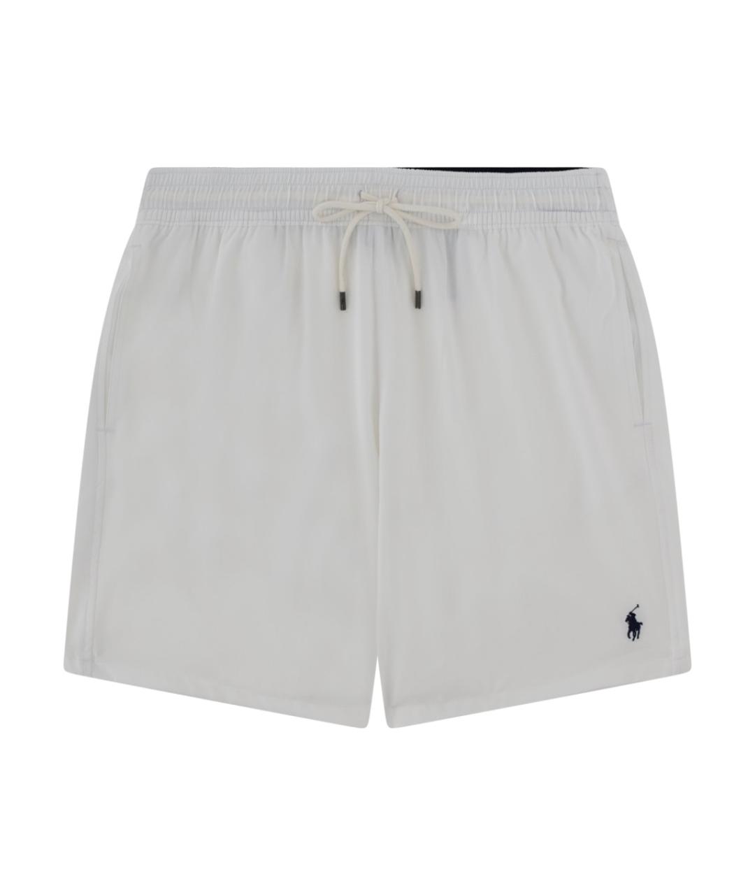 POLO RALPH LAUREN Белые полиэстеровые шорты, фото 1