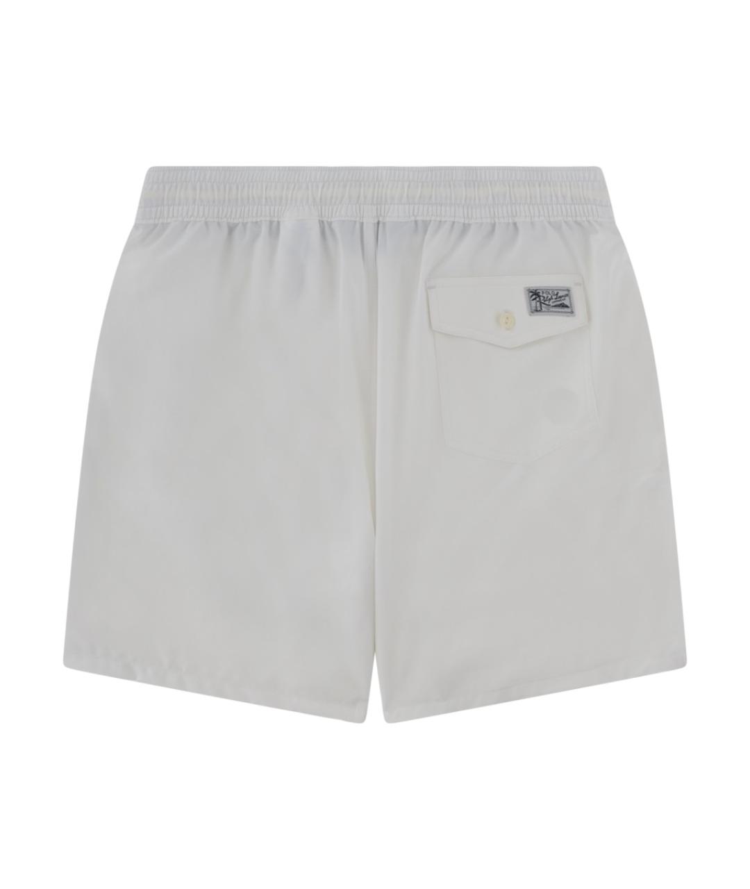 POLO RALPH LAUREN Белые полиэстеровые шорты, фото 2