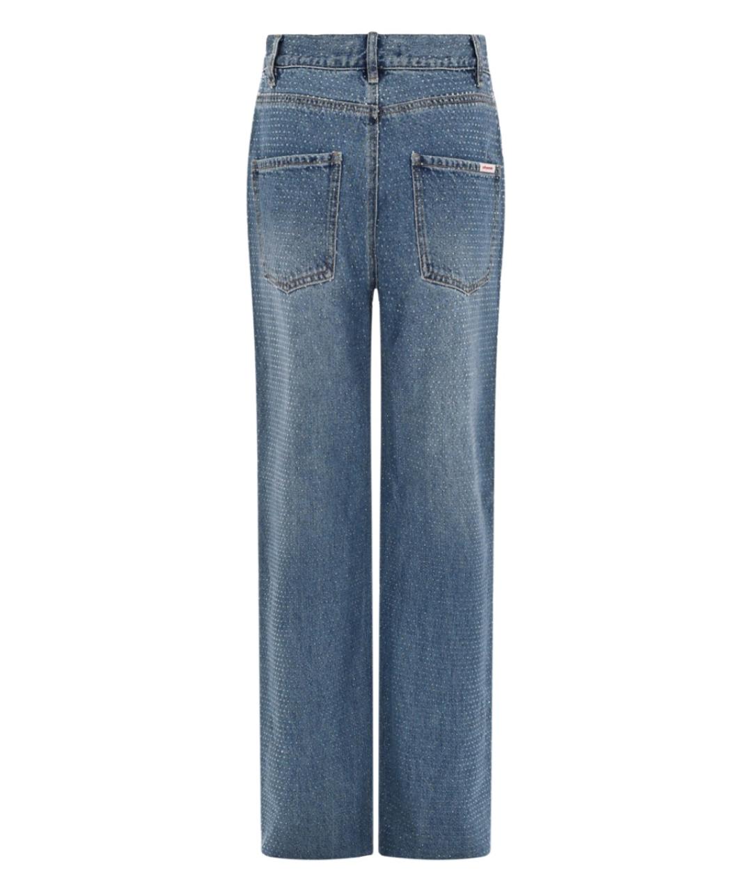 SELF-PORTRAIT Синие хлопковые прямые джинсы, фото 2