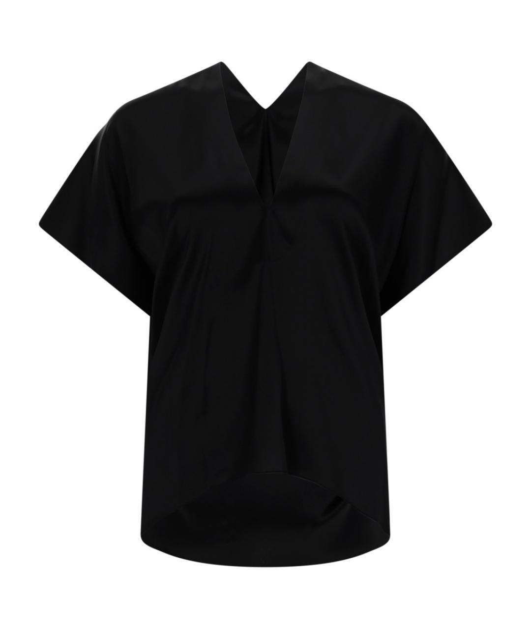 NINA RICCI Черная шелковая блузы, фото 1