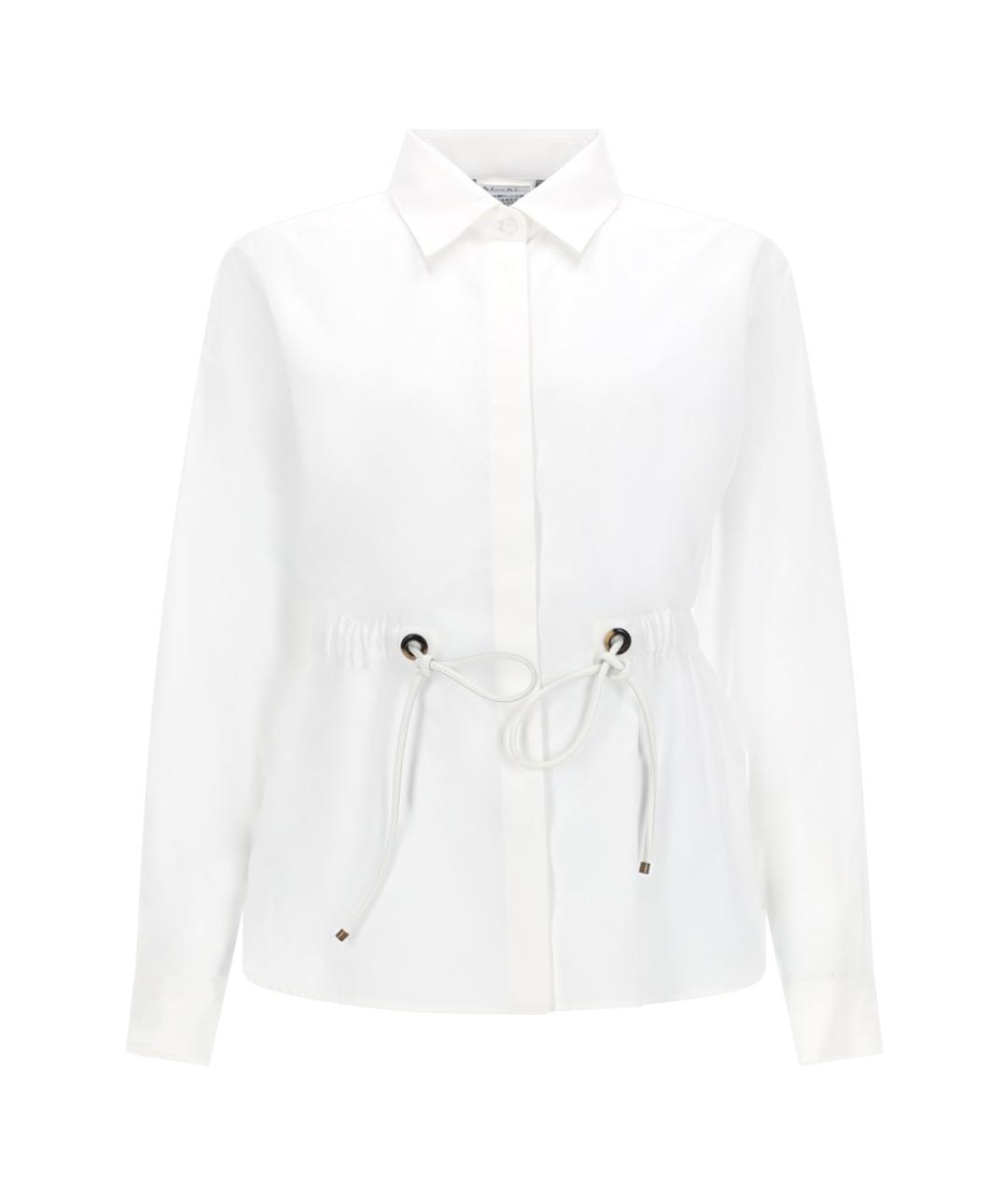 MAX MARA Белая хлопковая рубашка, фото 1