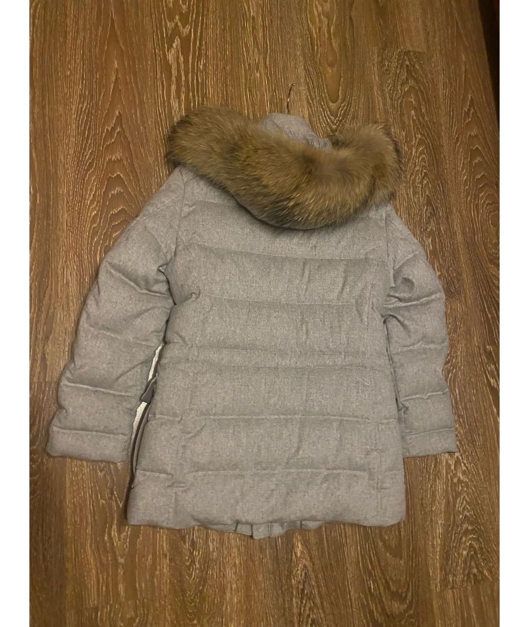 HUGO BOSS Серый шерстяной пуховик, фото 2