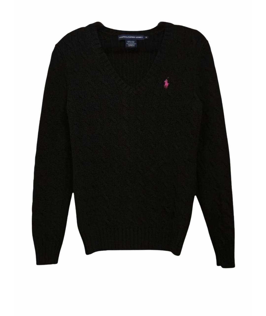 POLO RALPH LAUREN Черный хлопковый джемпер / свитер, фото 1