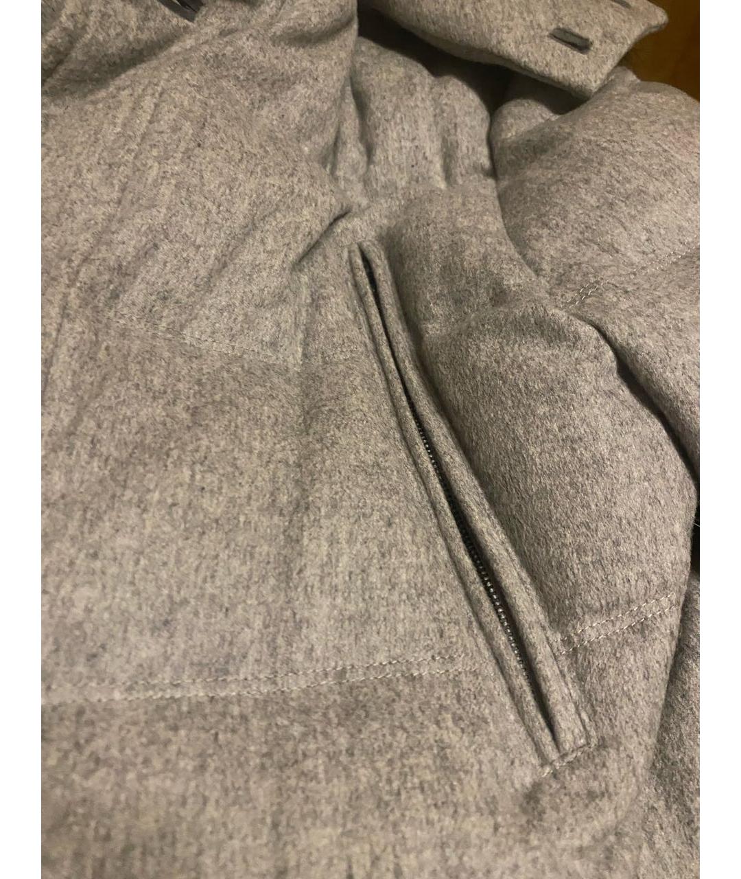 HUGO BOSS Серый шерстяной пуховик, фото 4