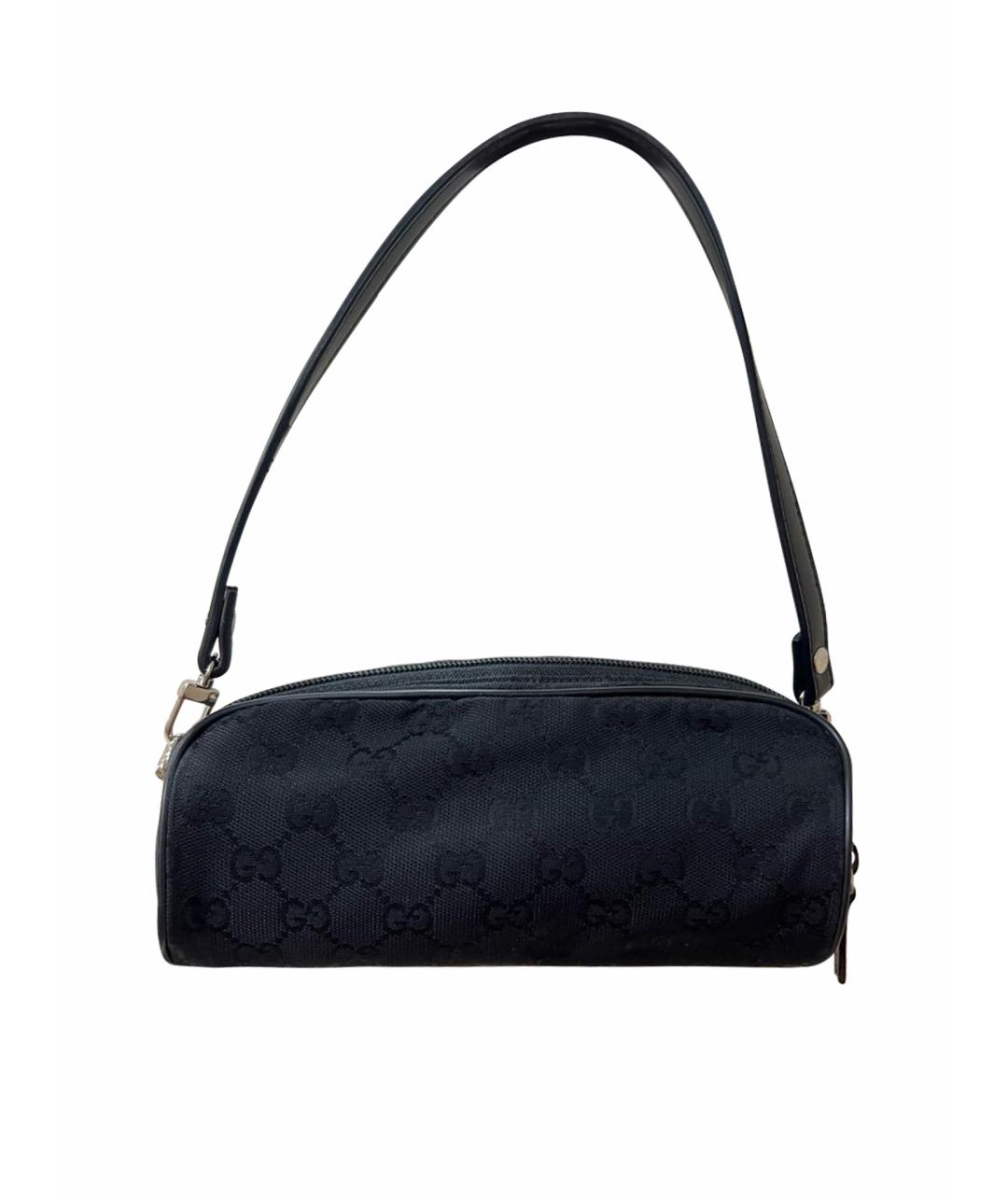 GUCCI Черная тканевая сумка с короткими ручками, фото 1