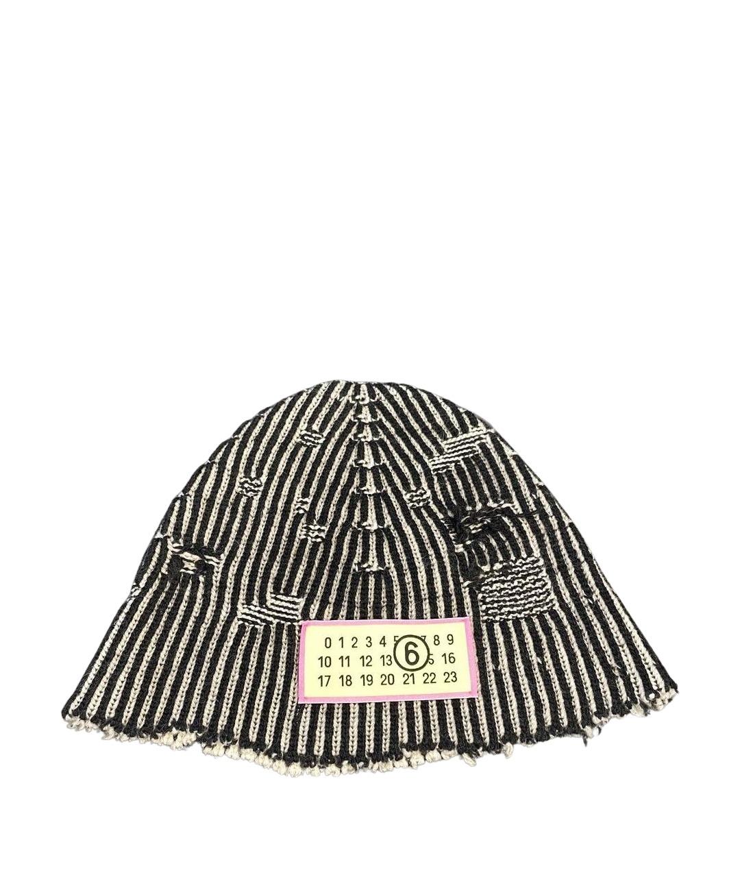 MM6 MAISON MARGIELA Черная шерстяная шапка, фото 1