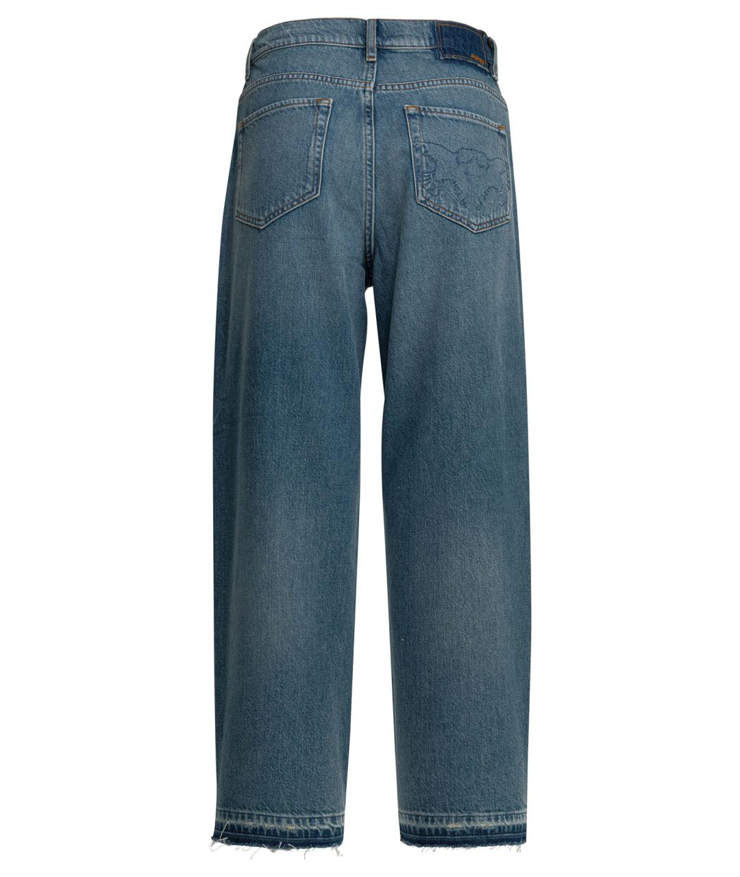 PINKO Голубые хлопковые прямые джинсы, фото 2