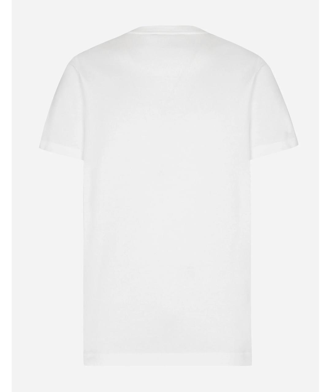 DOLCE&GABBANA Белая хлопковая футболка, фото 2