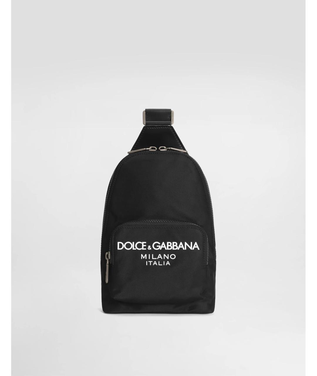 DOLCE&GABBANA Черная синтетическая барсетка, фото 4