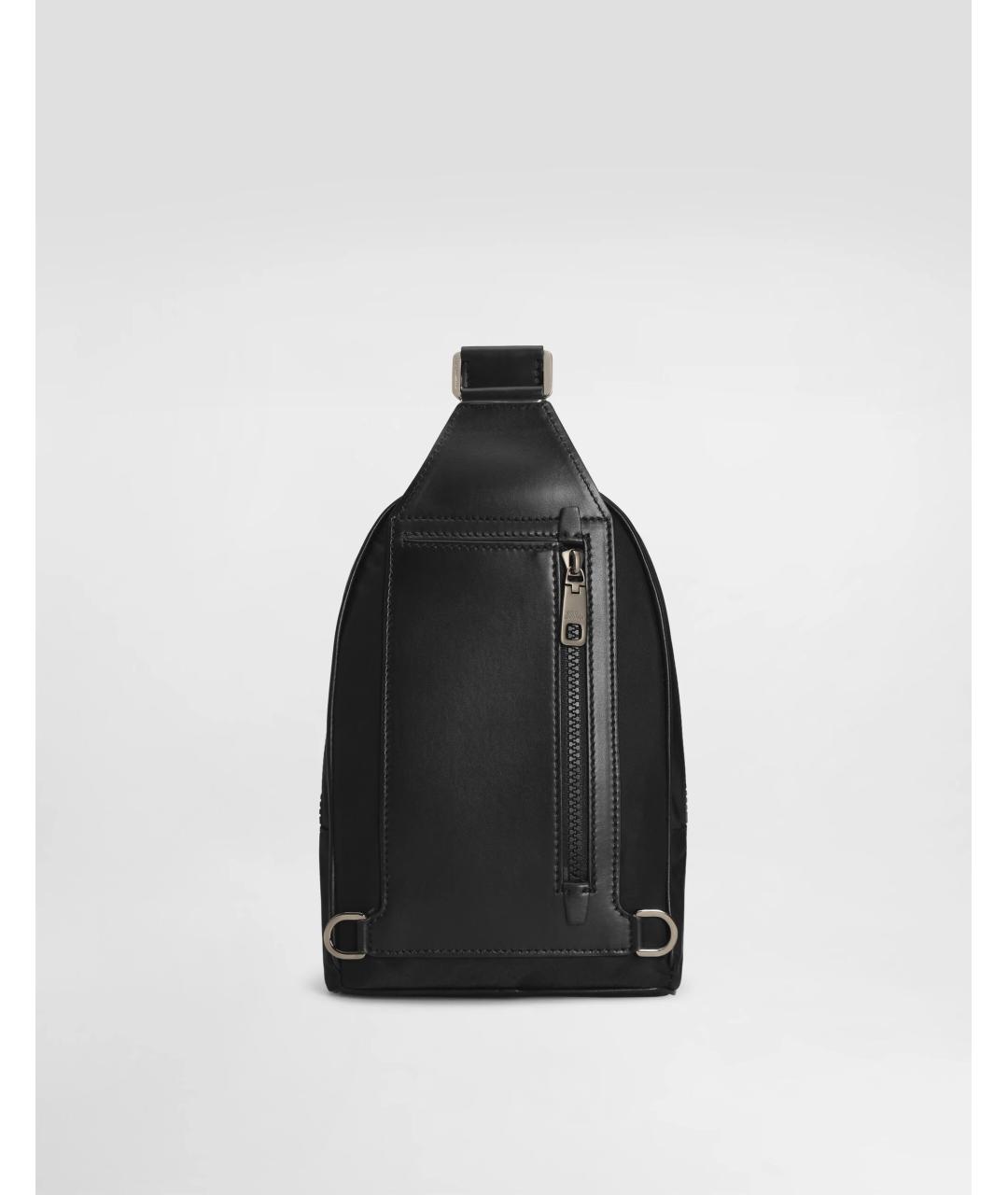 DOLCE&GABBANA Черная синтетическая барсетка, фото 2