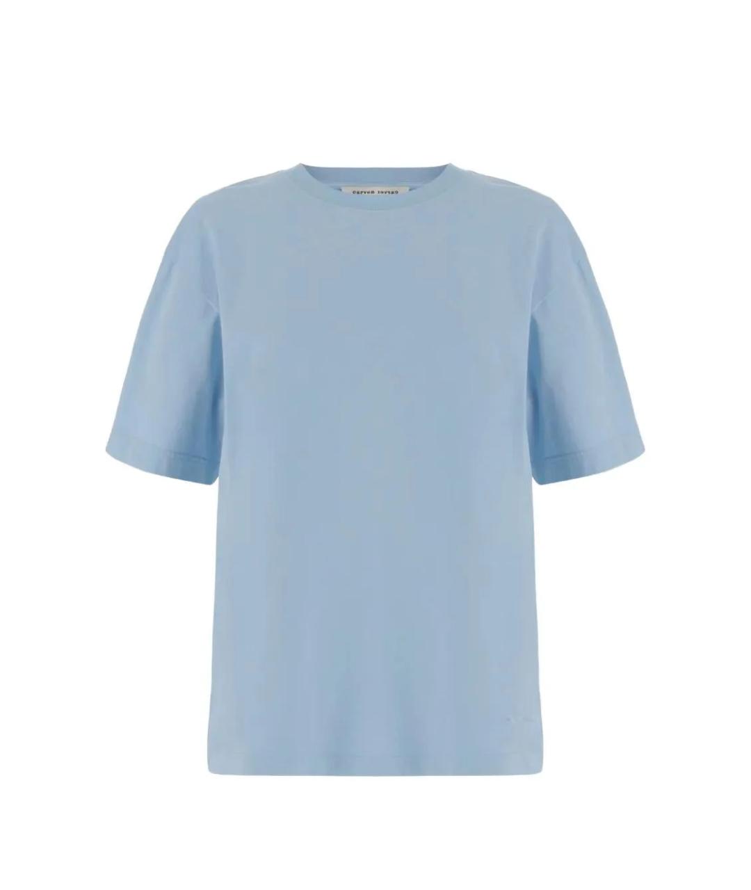 Carven Голубая хлопковая футболка, фото 1