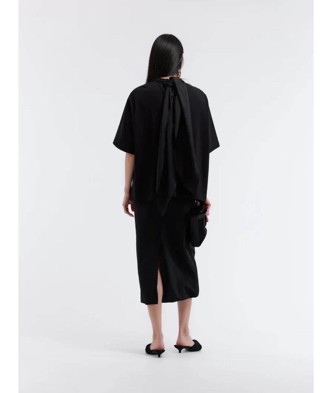 Carven Черная хлопковая футболка, фото 3