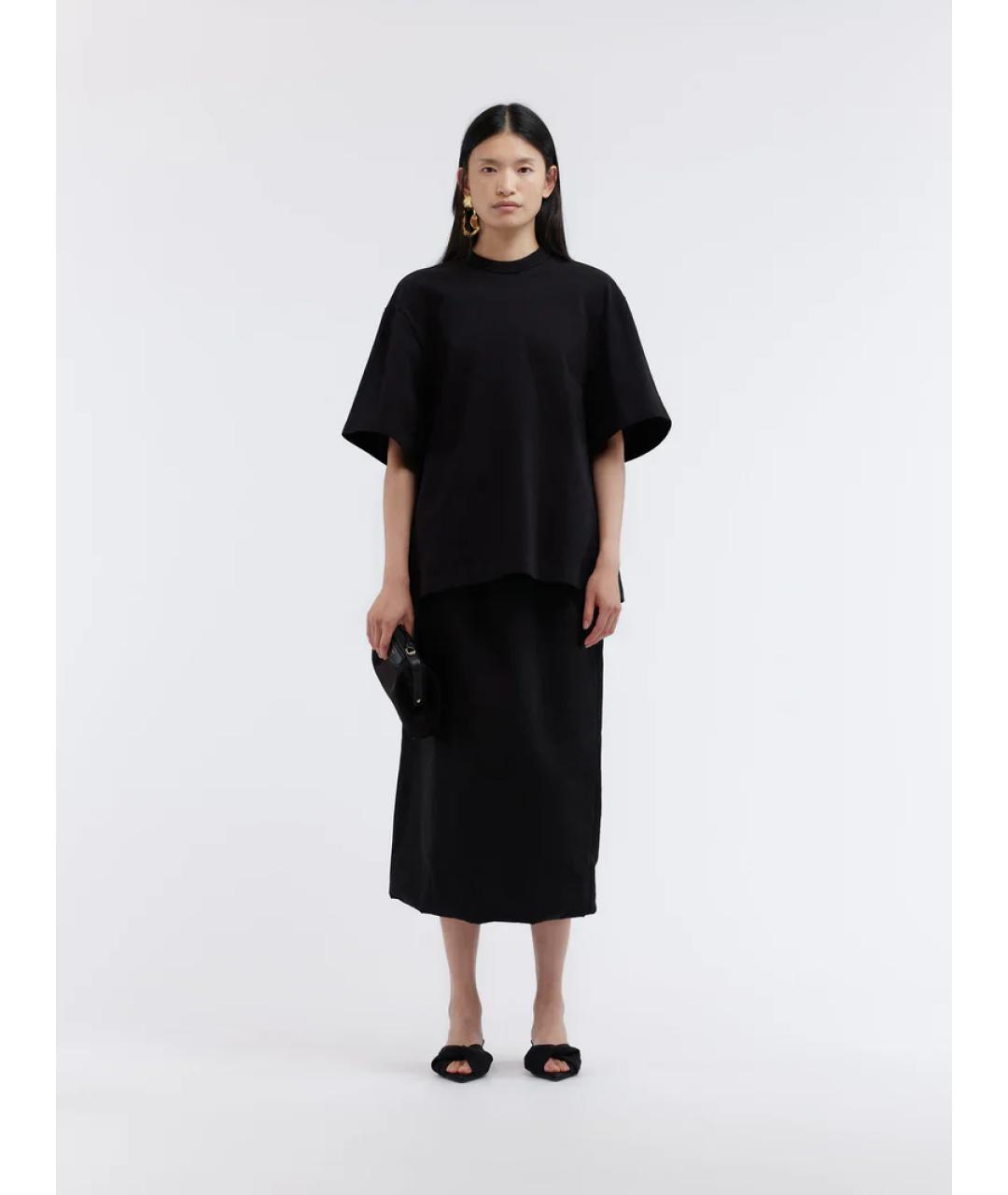 Carven Черная хлопковая футболка, фото 2