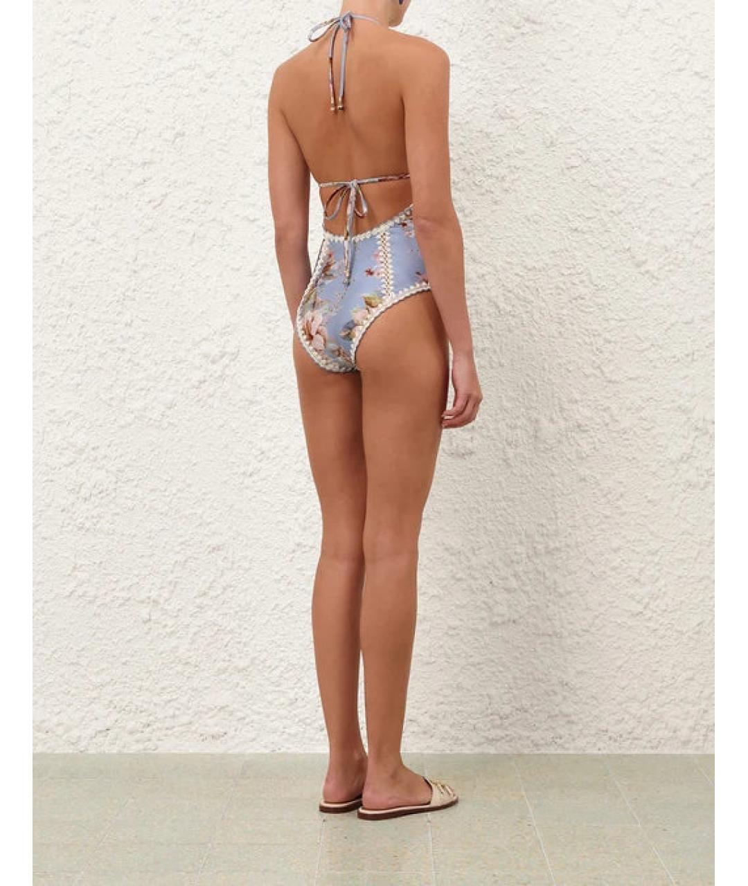 ZIMMERMANN Голубой полиэстеровый купальник, фото 3