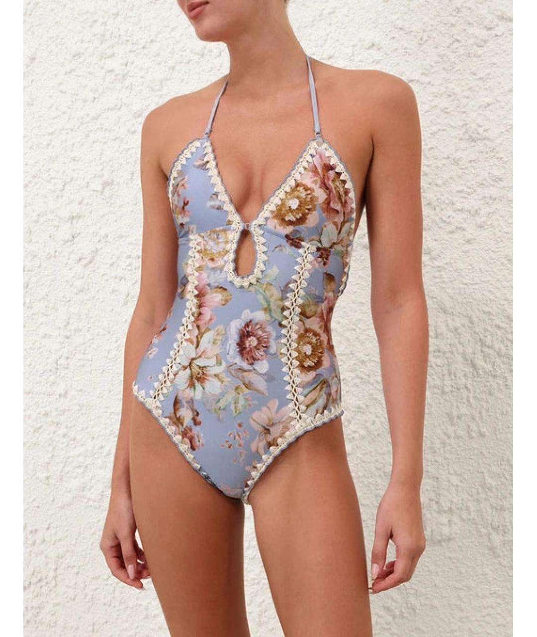 ZIMMERMANN Голубой полиэстеровый купальник, фото 2