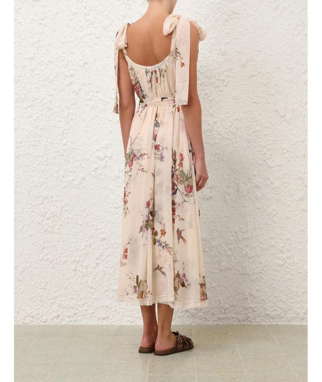 ZIMMERMANN Бежевый хлопковый сарафан, фото 3