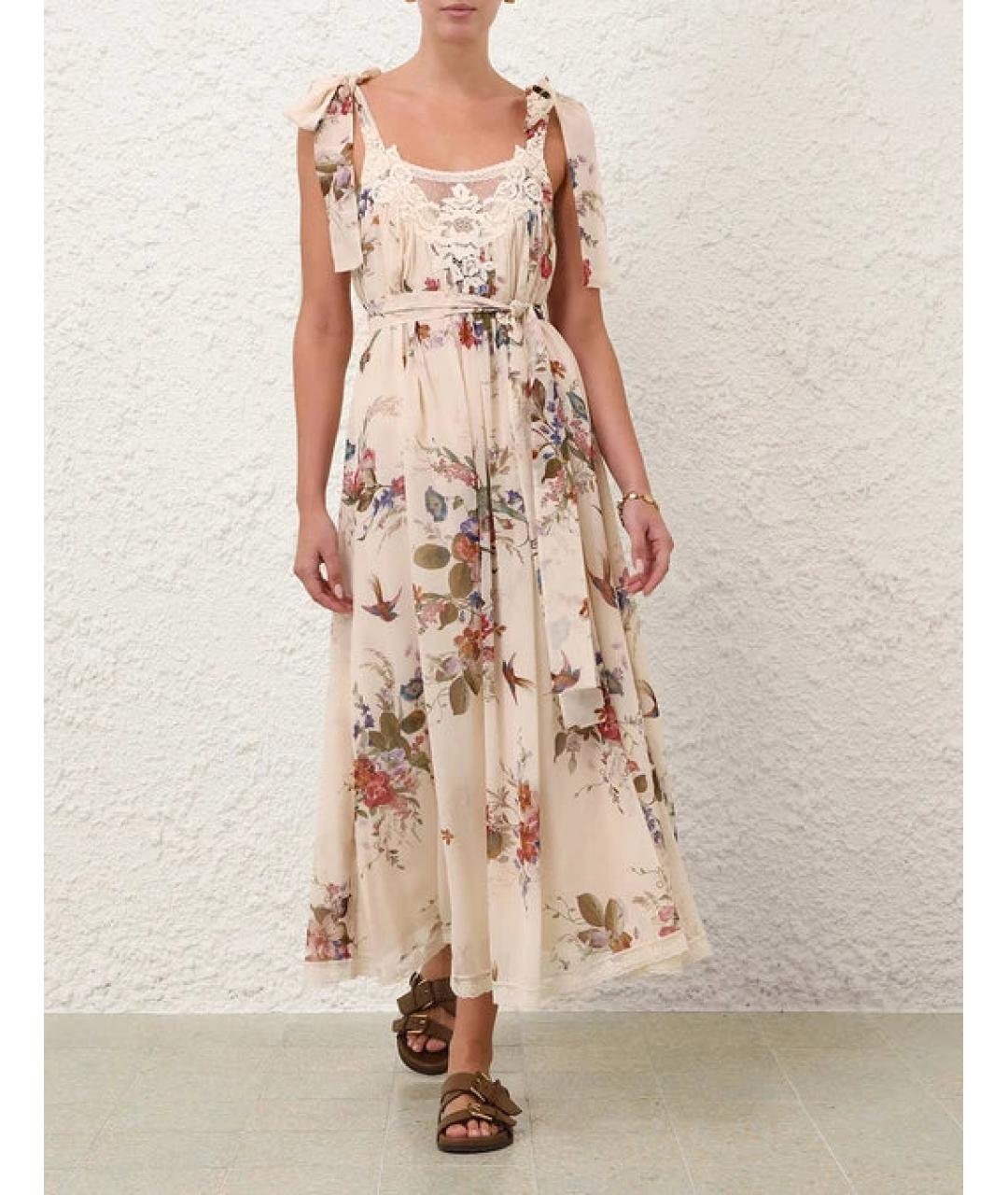 ZIMMERMANN Бежевый хлопковый сарафан, фото 2