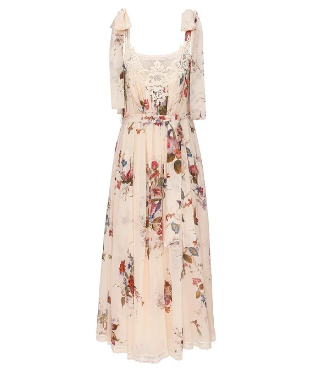 ZIMMERMANN Бежевый хлопковый сарафан, фото 1