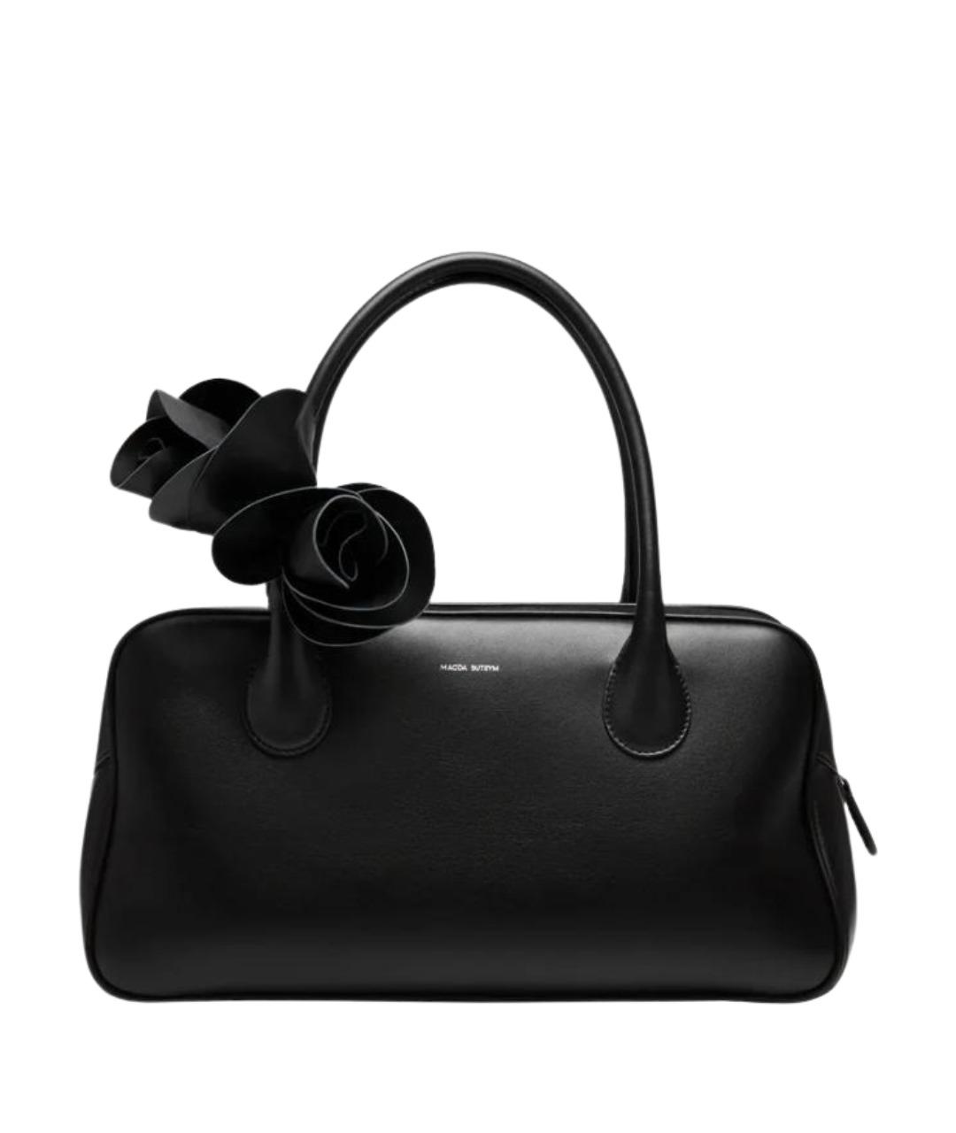 MAGDA BUTRYM Черная кожаная сумка с короткими ручками, фото 1
