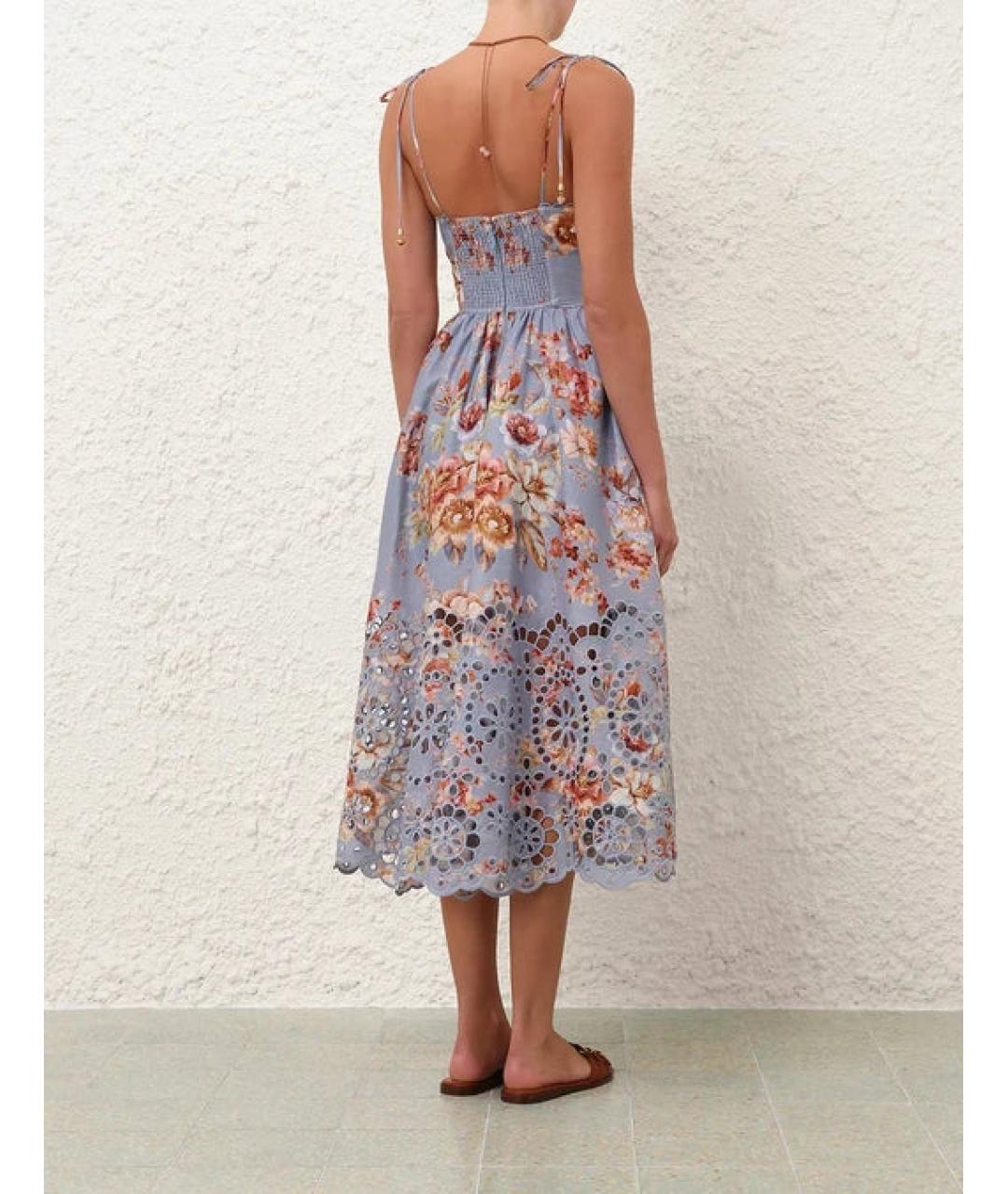 ZIMMERMANN Голубой льняной сарафан, фото 3