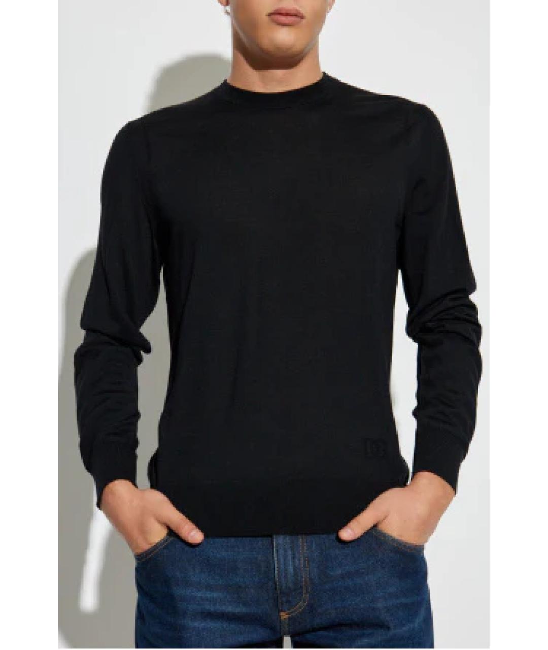 DOLCE&GABBANA Черный шерстяной джемпер / свитер, фото 2