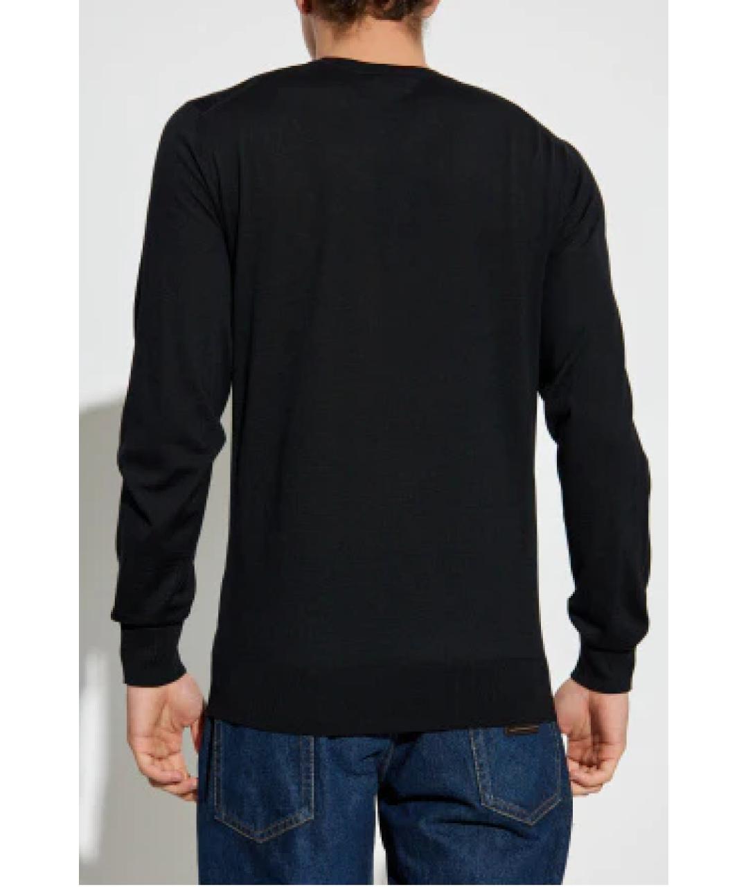 DOLCE&GABBANA Черный шерстяной джемпер / свитер, фото 3