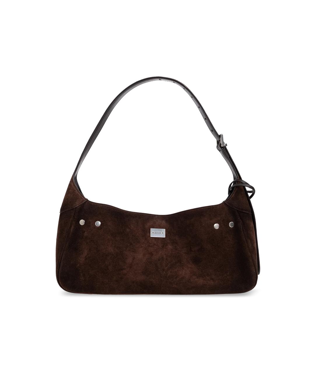 BALENCIAGA Коричневая замшевая сумка через плечо, фото 2