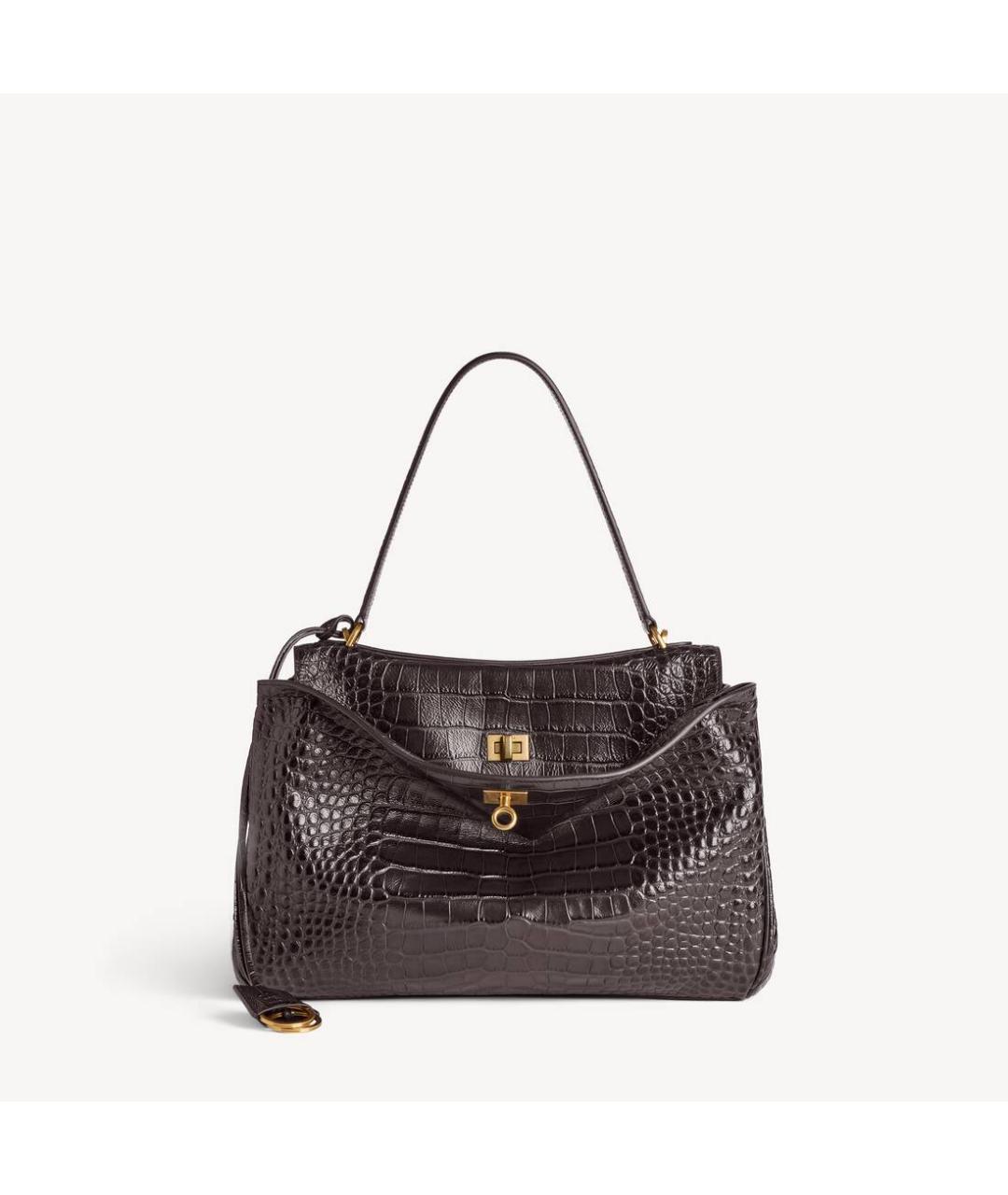 BALENCIAGA Коричневая кожаная сумка тоут, фото 4