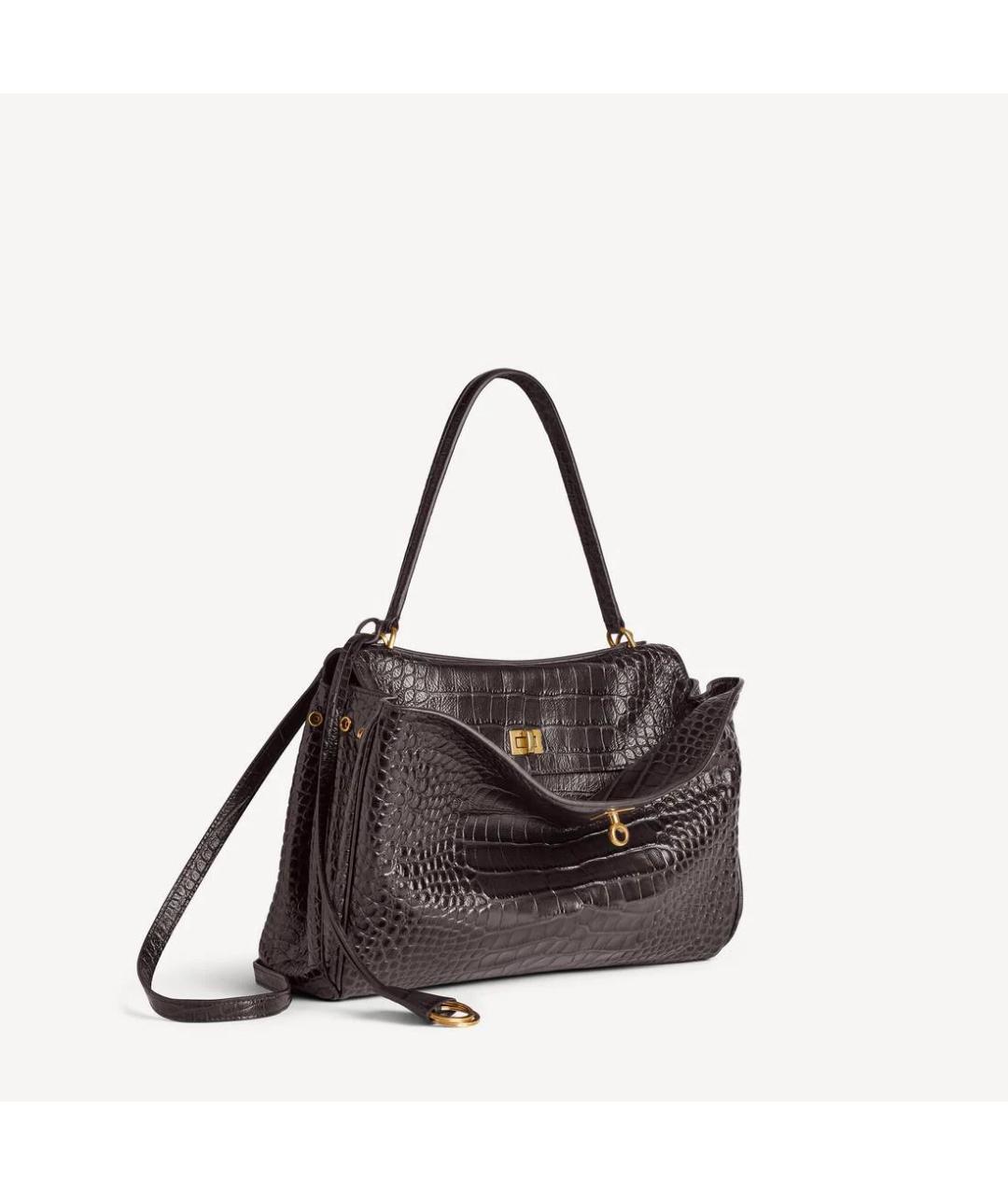 BALENCIAGA Коричневая кожаная сумка тоут, фото 2