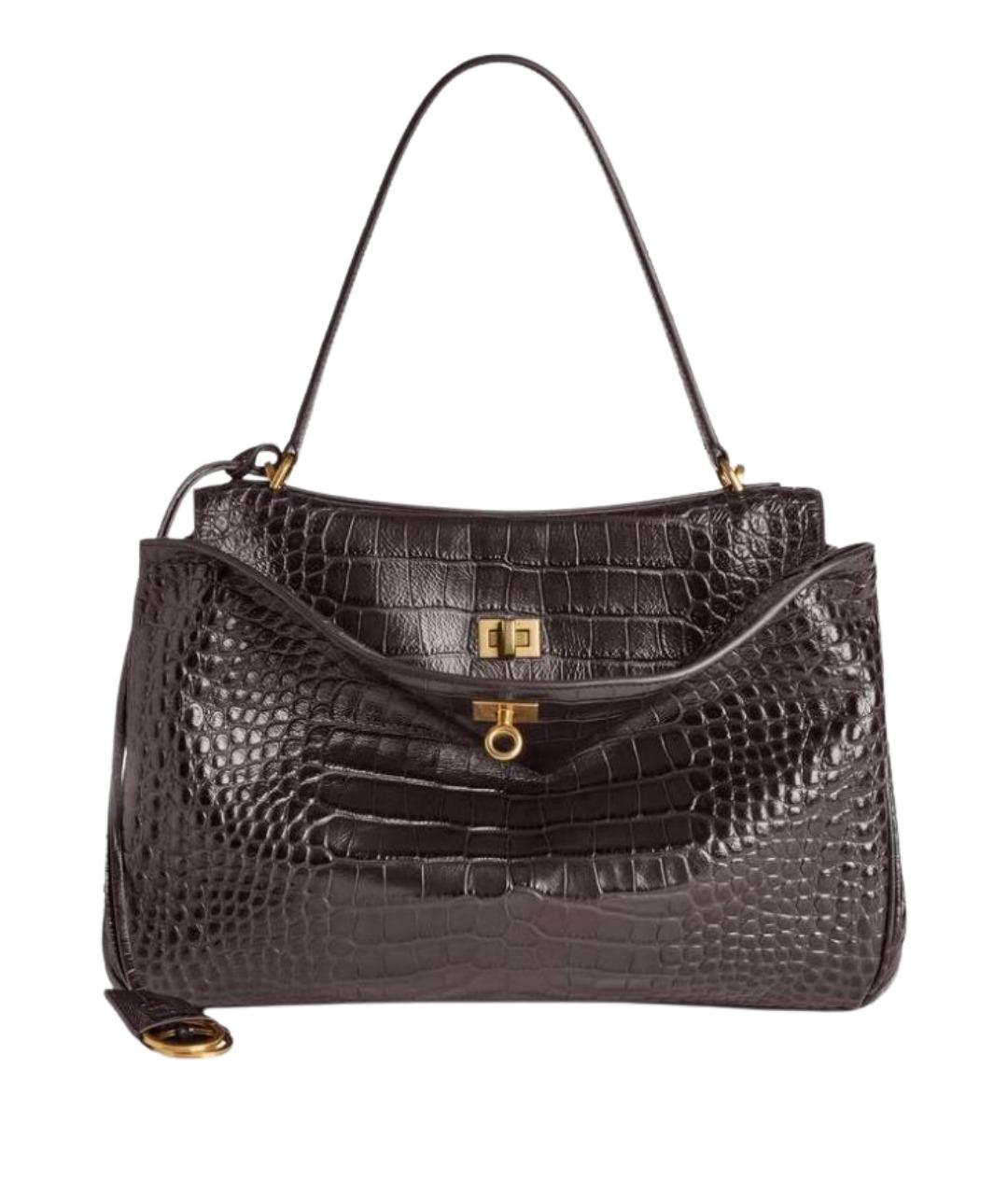 BALENCIAGA Коричневая кожаная сумка тоут, фото 1