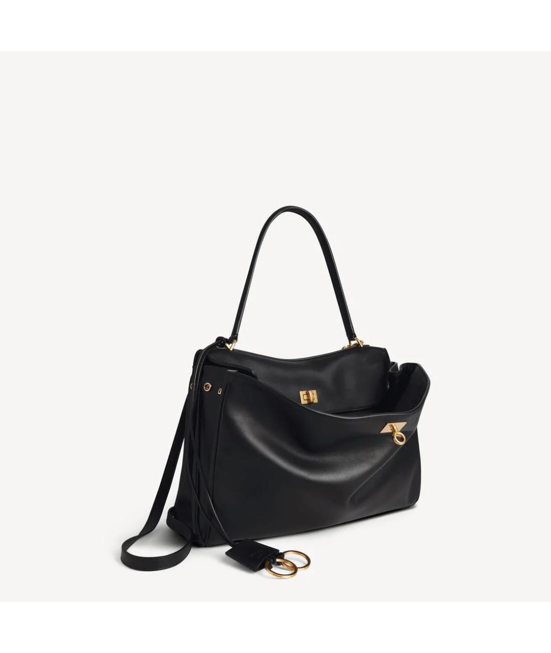 BALENCIAGA Черная кожаная сумка с короткими ручками, фото 2