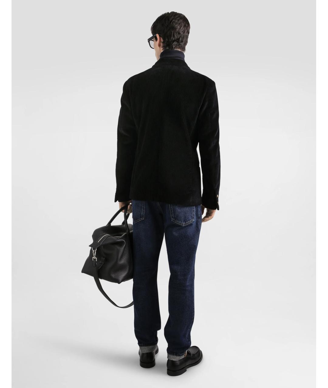 DOLCE&GABBANA Синие хлопковые прямые джинсы, фото 3