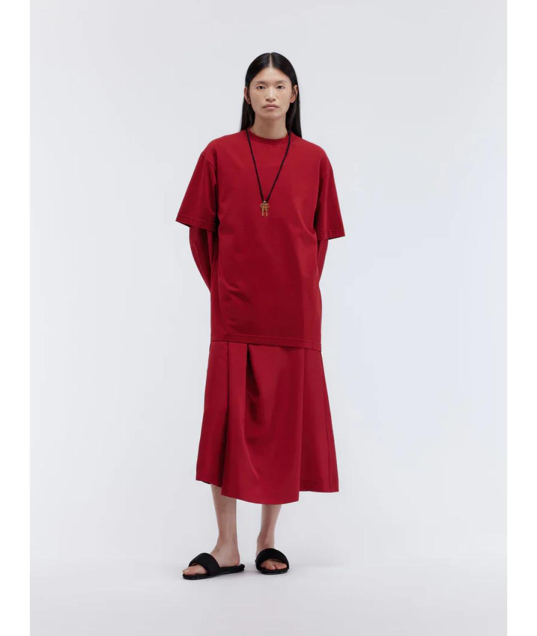 Carven Красная хлопковая футболка, фото 3