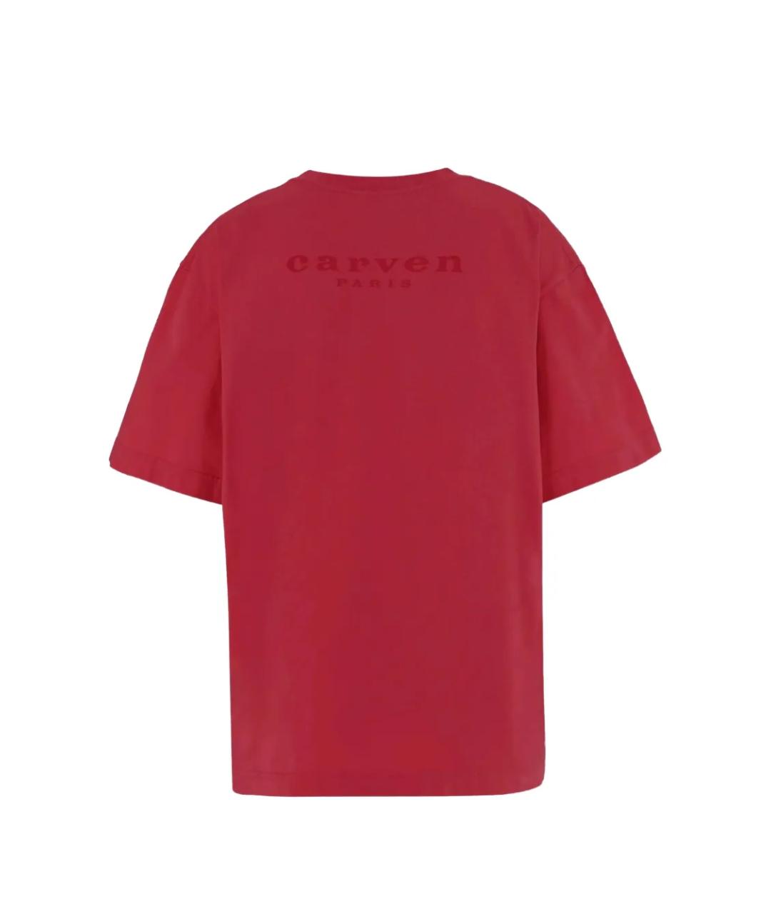 Carven Красная хлопковая футболка, фото 2
