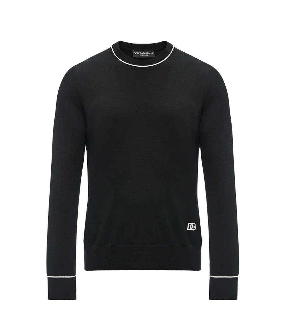 DOLCE&GABBANA Черный шерстяной джемпер / свитер, фото 1