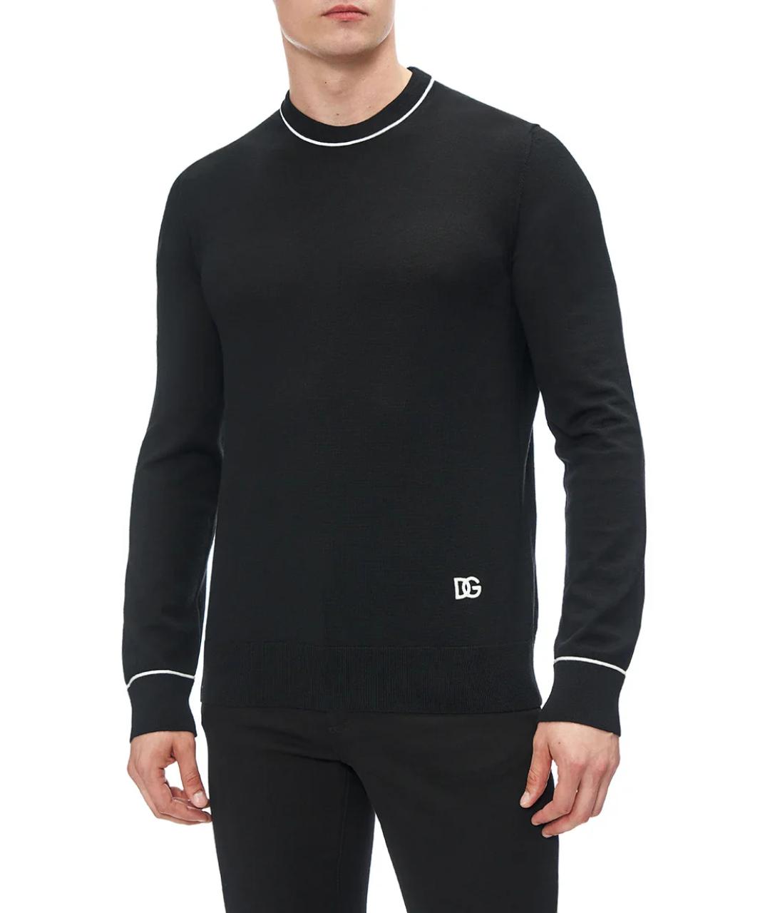 DOLCE&GABBANA Черный шерстяной джемпер / свитер, фото 2