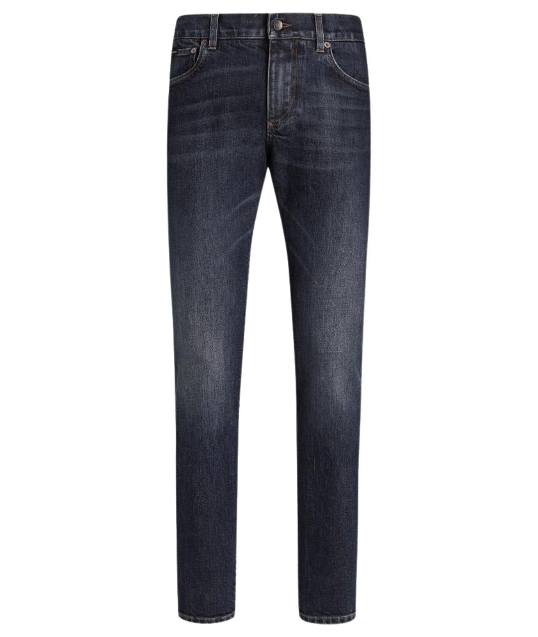 DOLCE&GABBANA Синие хлопковые джинсы скинни, фото 1