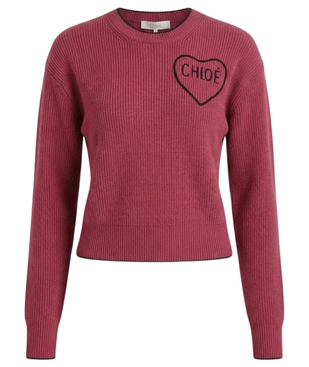 CHLOE Розовый шерстяной джемпер / свитер, фото 1