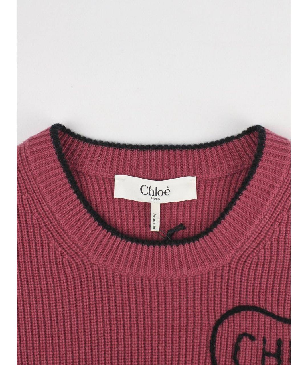 CHLOE Розовый шерстяной джемпер / свитер, фото 3