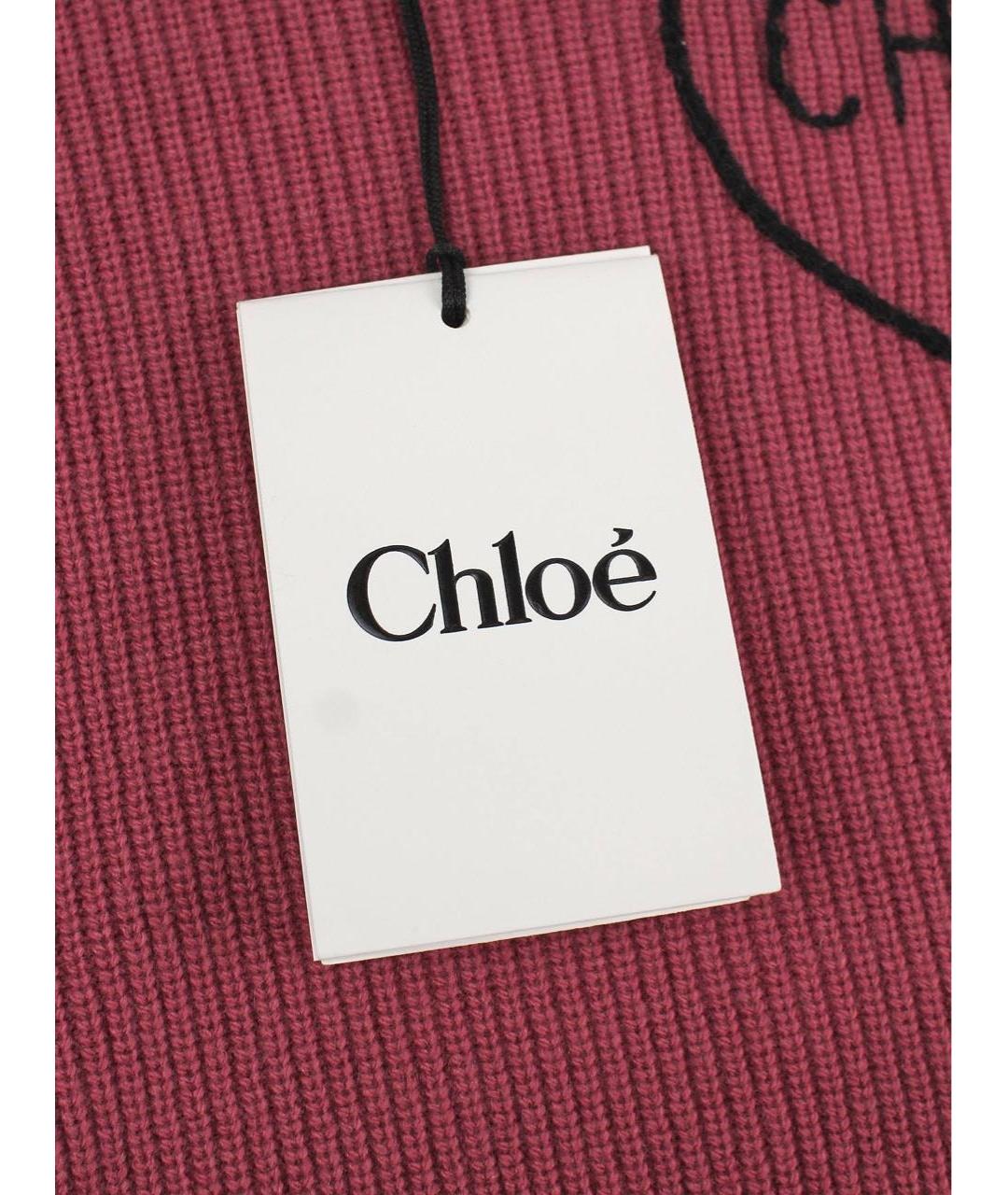 CHLOE Розовый шерстяной джемпер / свитер, фото 5