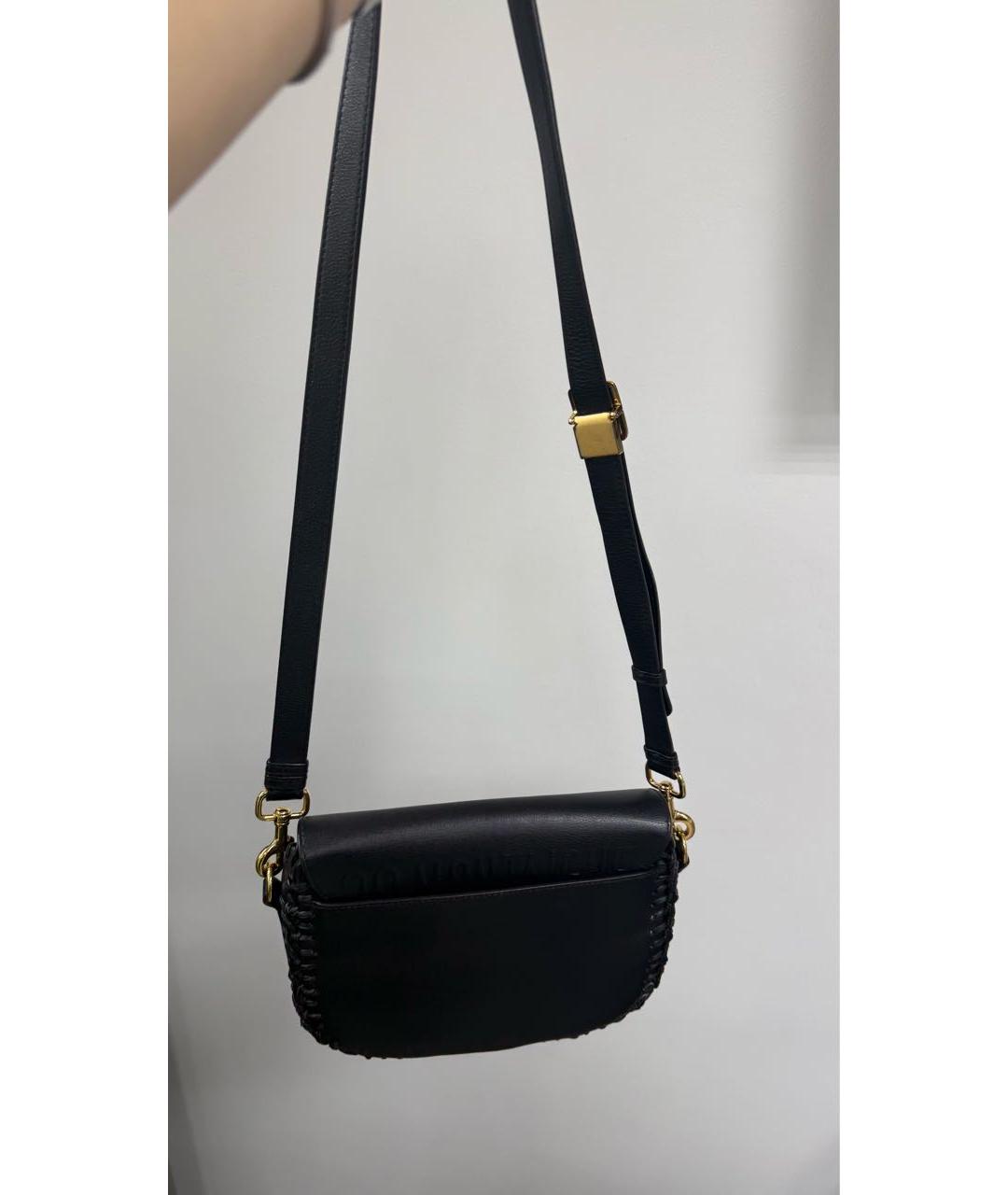 CHRISTIAN DIOR Черная кожаная сумка через плечо, фото 3