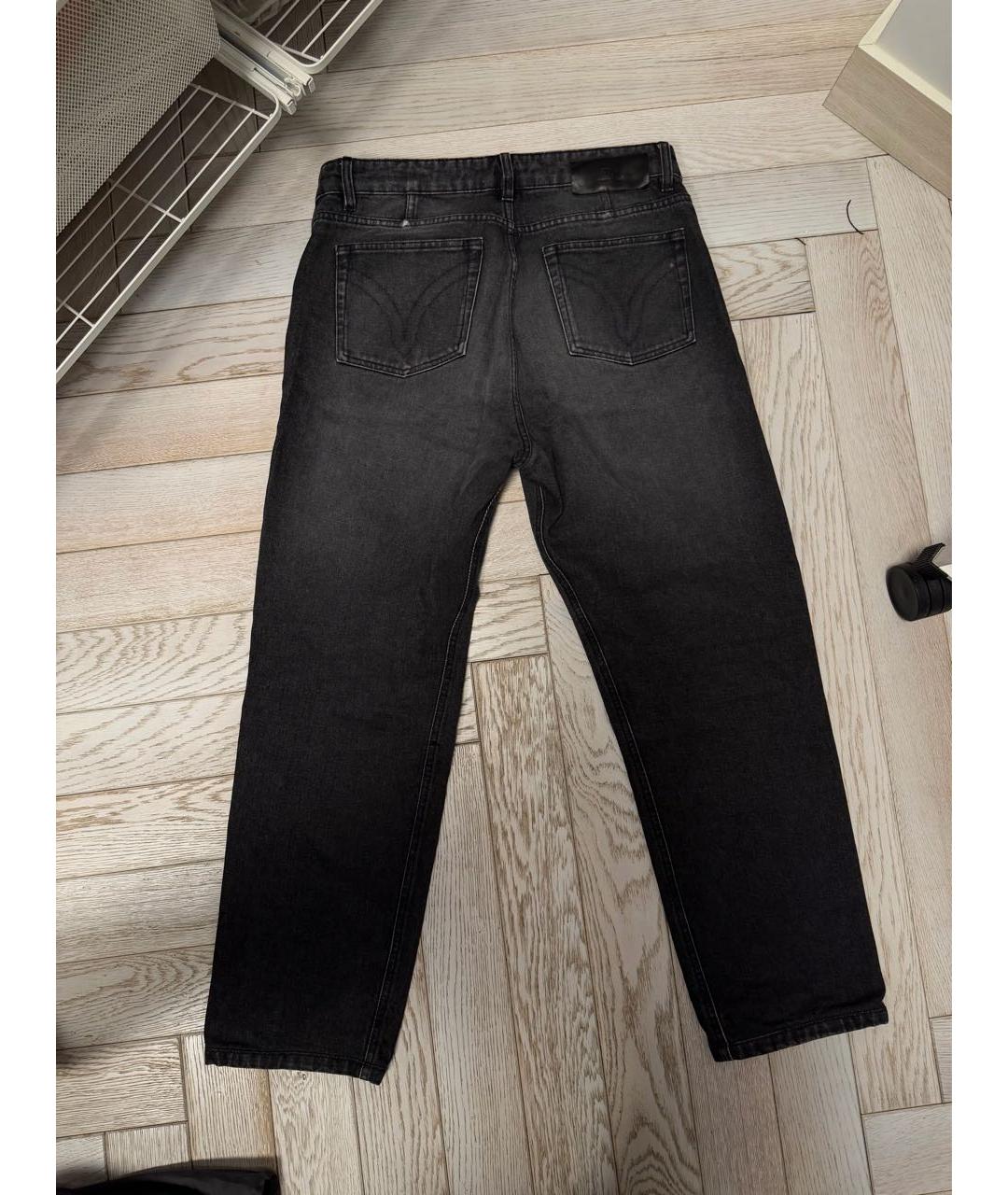 Ami Paris Серые хлопковые прямые джинсы, фото 2