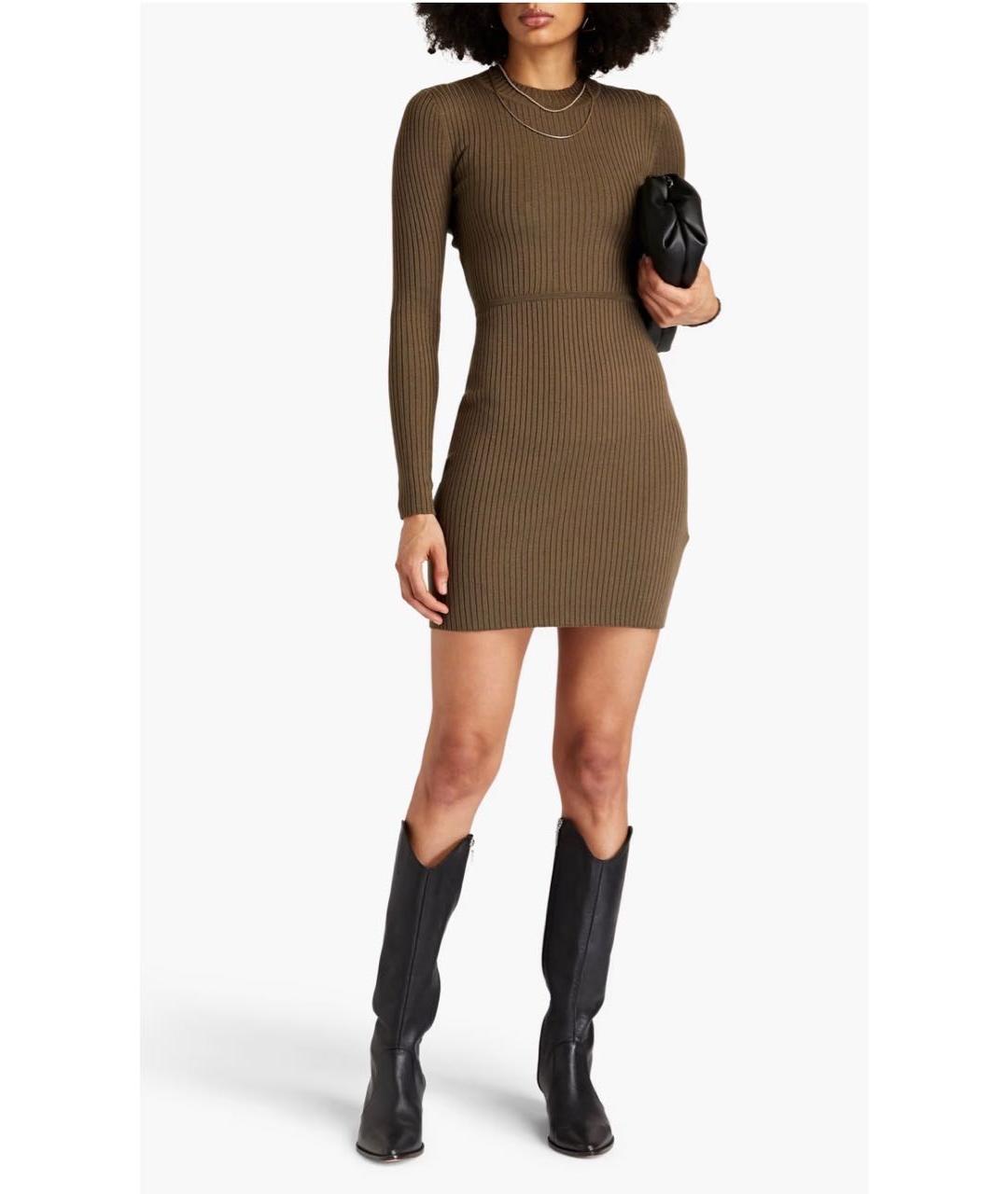 SANDRO Хаки платье, фото 5