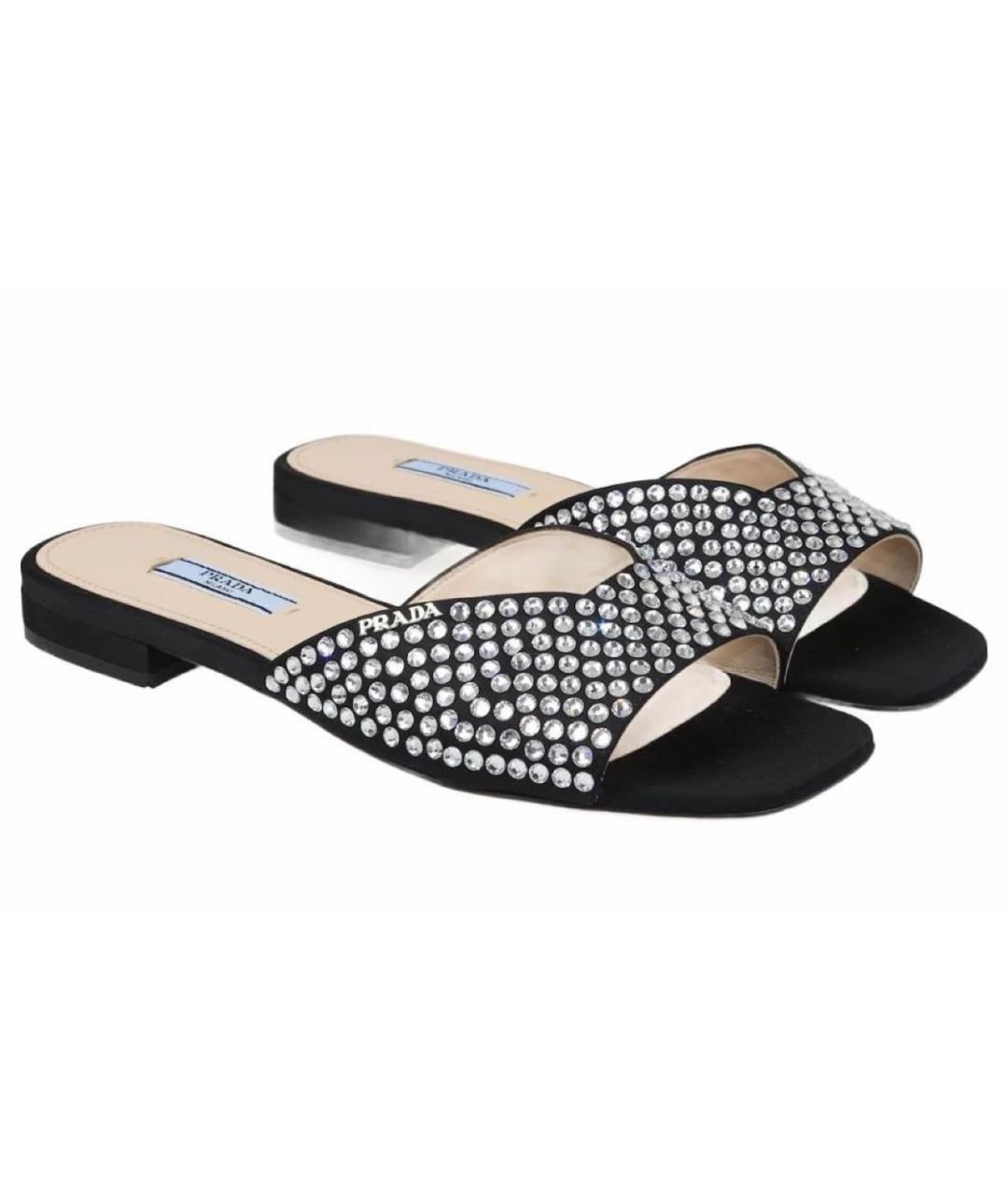 PRADA Черные шлепанцы, фото 3