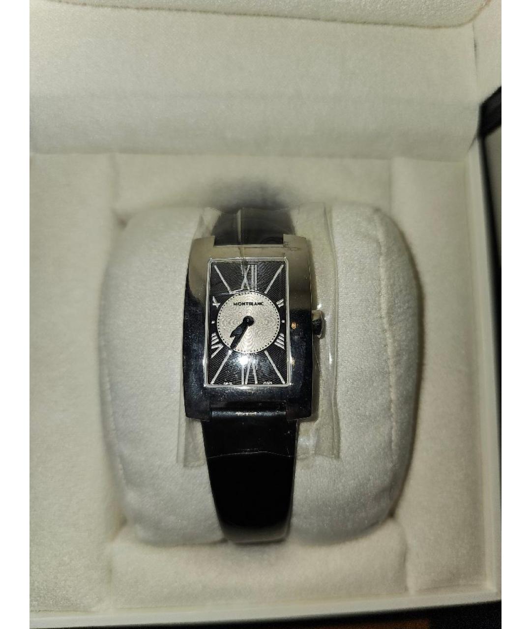 MONTBLANC Черные металлические часы, фото 2