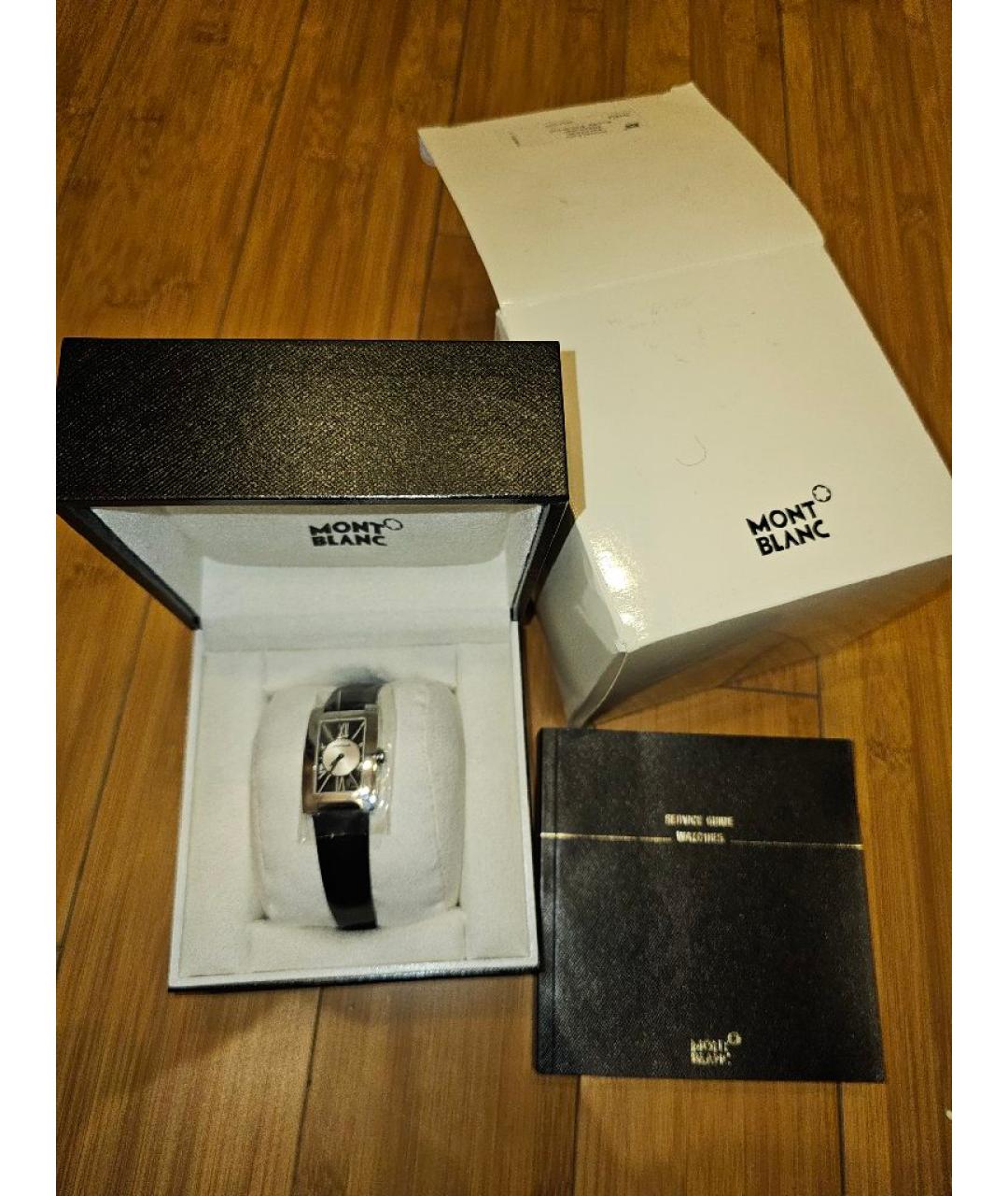 MONTBLANC Черные металлические часы, фото 3