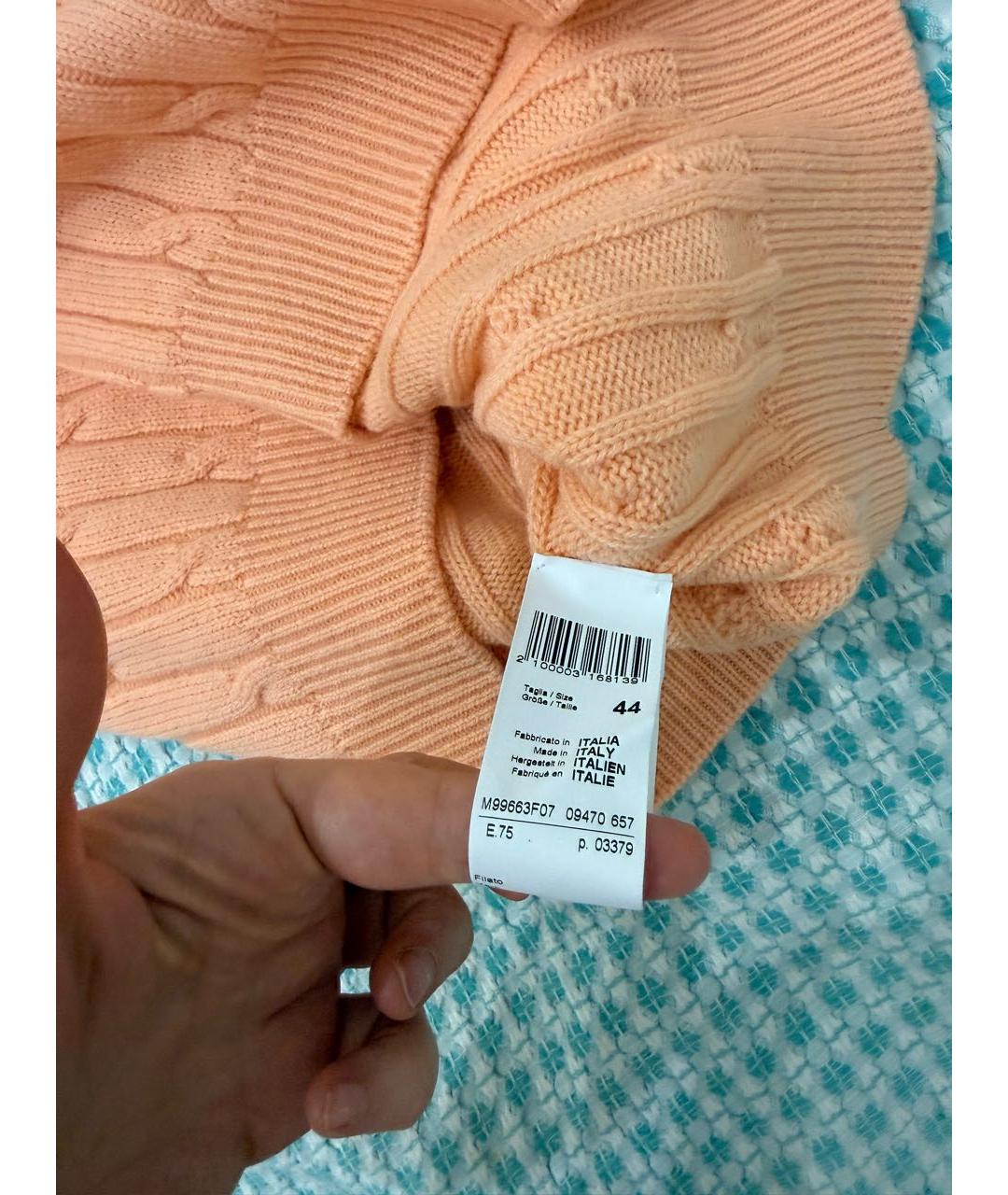 PESERICO Оранжевый шерстяной джемпер / свитер, фото 4