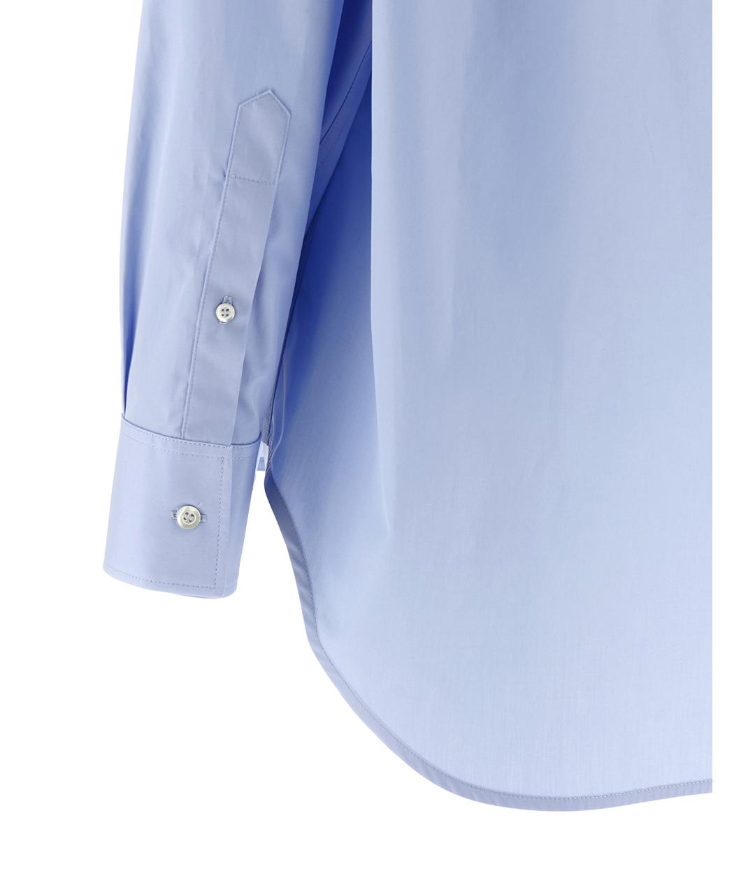 MAISON MARGIELA Голубая хлопковая рубашка, фото 4